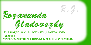 rozamunda gladovszky business card